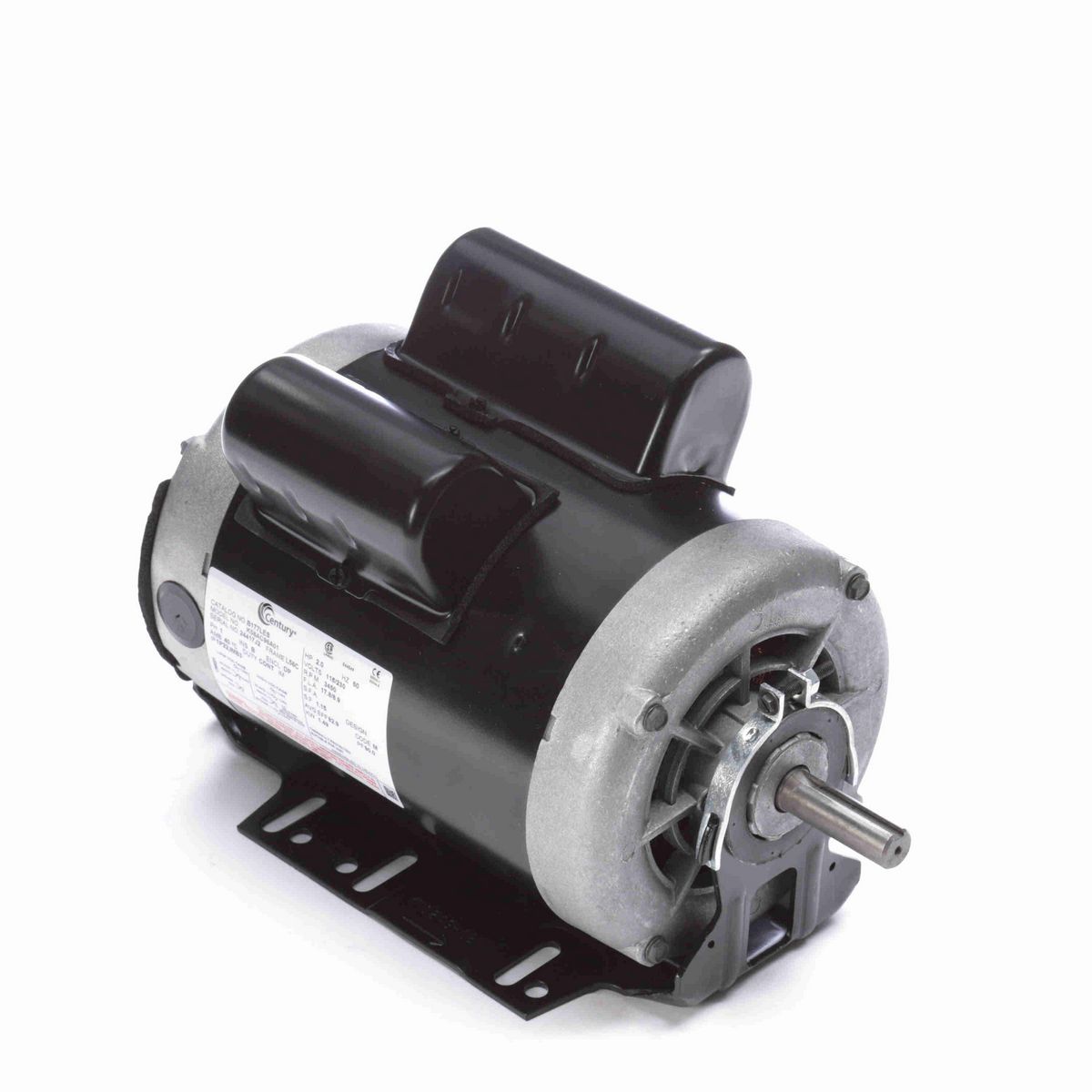 Century General Purpose Motor, 2.0 HP, 1 Ph, 60 Hz, 115/230 V, 3600 RPM, 56 Frame, DP - B177LES