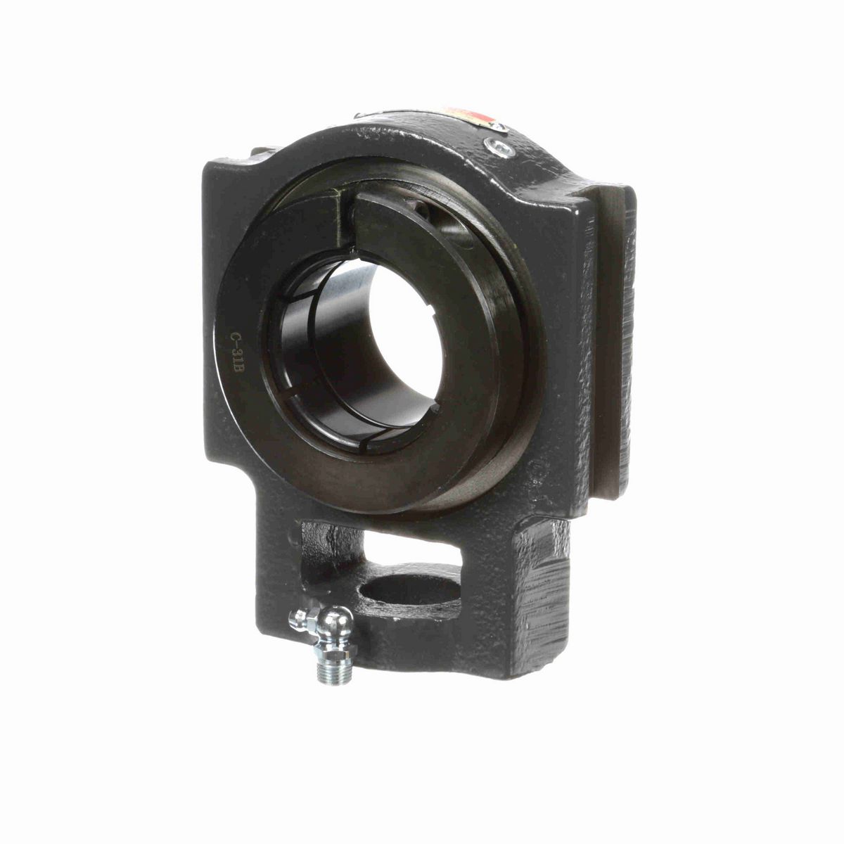 Sealmaster Mounted Cast Iron Wide Slot Take Up Housing & Frame Assembly Ball Bearing - 52100 Bearing Steel, Black Oxided - Concentric Lock - STMH-31T