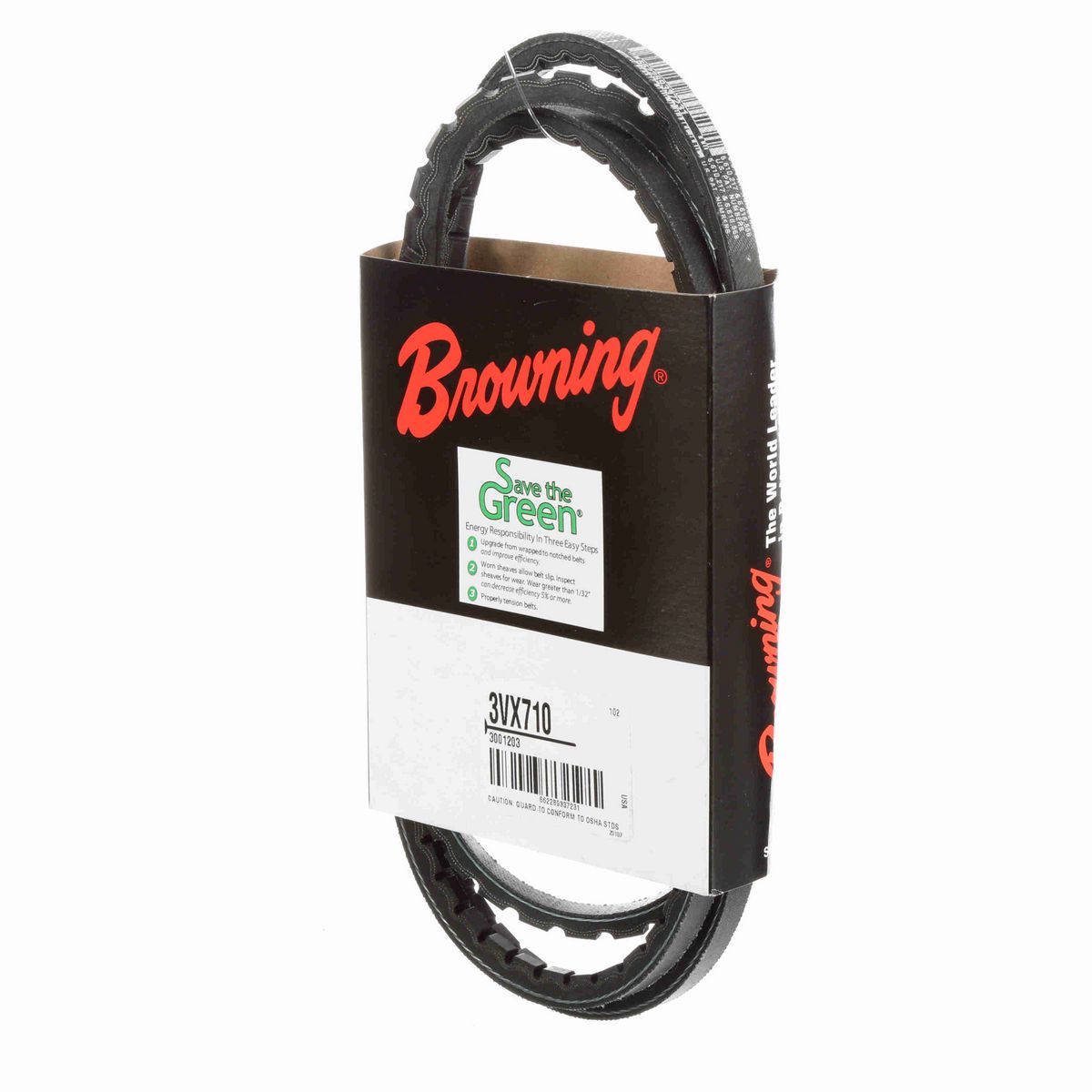 Browning EPDM Notched Belt 98% Efficient - 3VX710