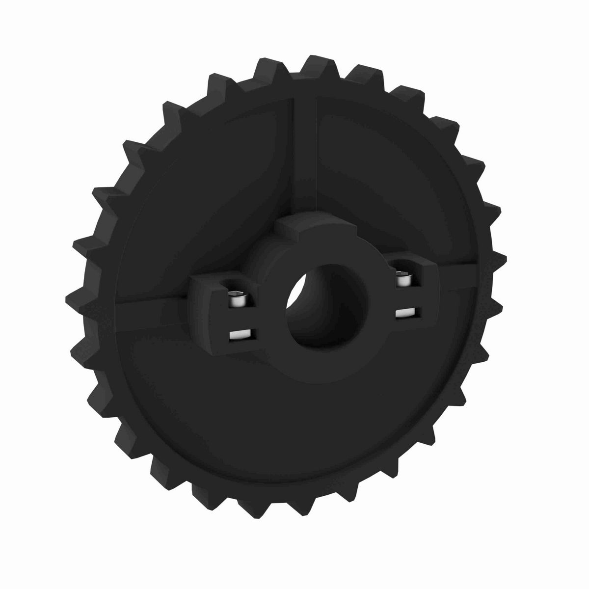 Rexnord 5700 Series Split Molded Nylon Sprocket with 27 Teeth and 1-1/4in Round Idler Bore - 614-57-12