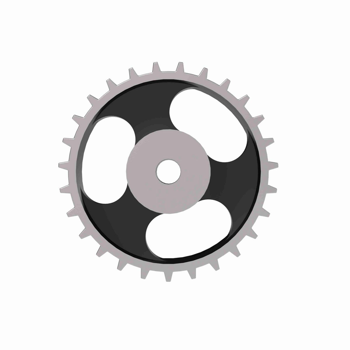 Rexnord 881 Series Solid One Piece Cast Iron Sprocket with 27 Teeth and a 3/4in Round Rough Stock Bore (RSB) - 401-412-2