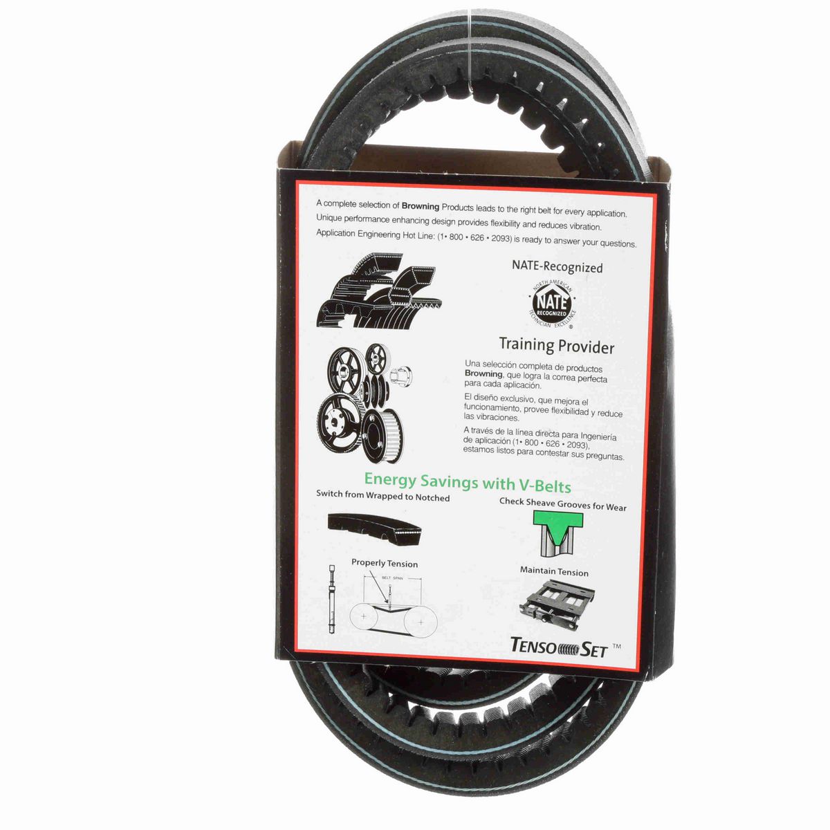 Browning EPDM Notched Belt 98% Efficient - BX63
