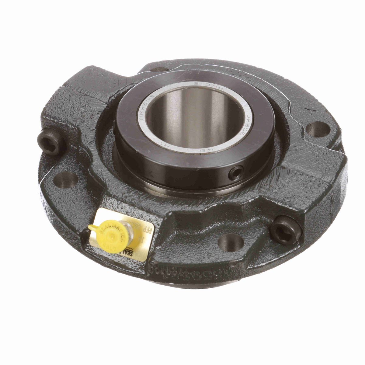 Sealmaster Mounted Cast Iron Piloted Flange Tapered Roller - 52100 Bearing Steel - Double Collar Mount Lock - RFP 203C