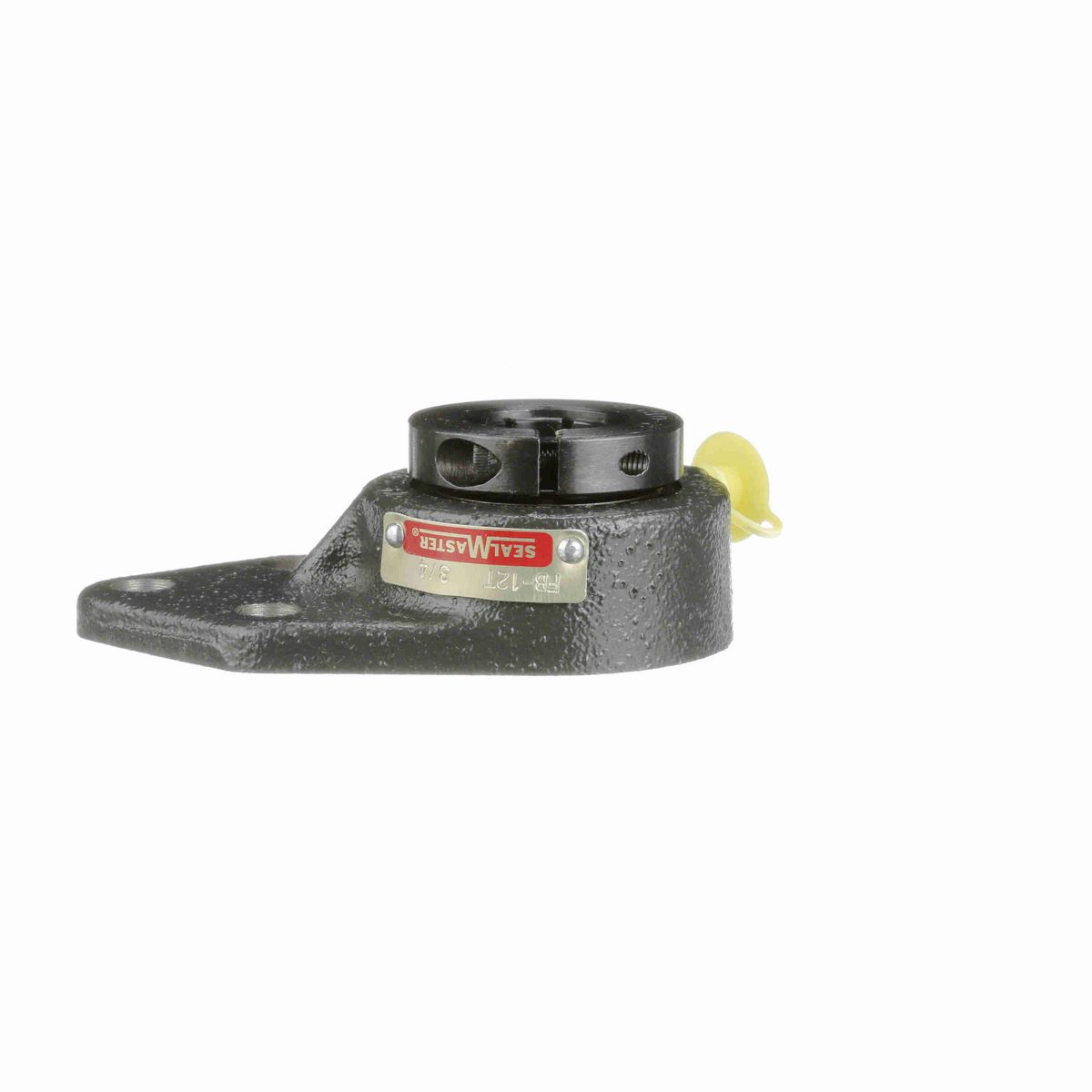 Sealmaster Mounted Cast Iron Three Bolt Flange Bracket Ball Bearing - 52100 Bearing Steel, Black Oxided - Concentric Lock - FB-12T
