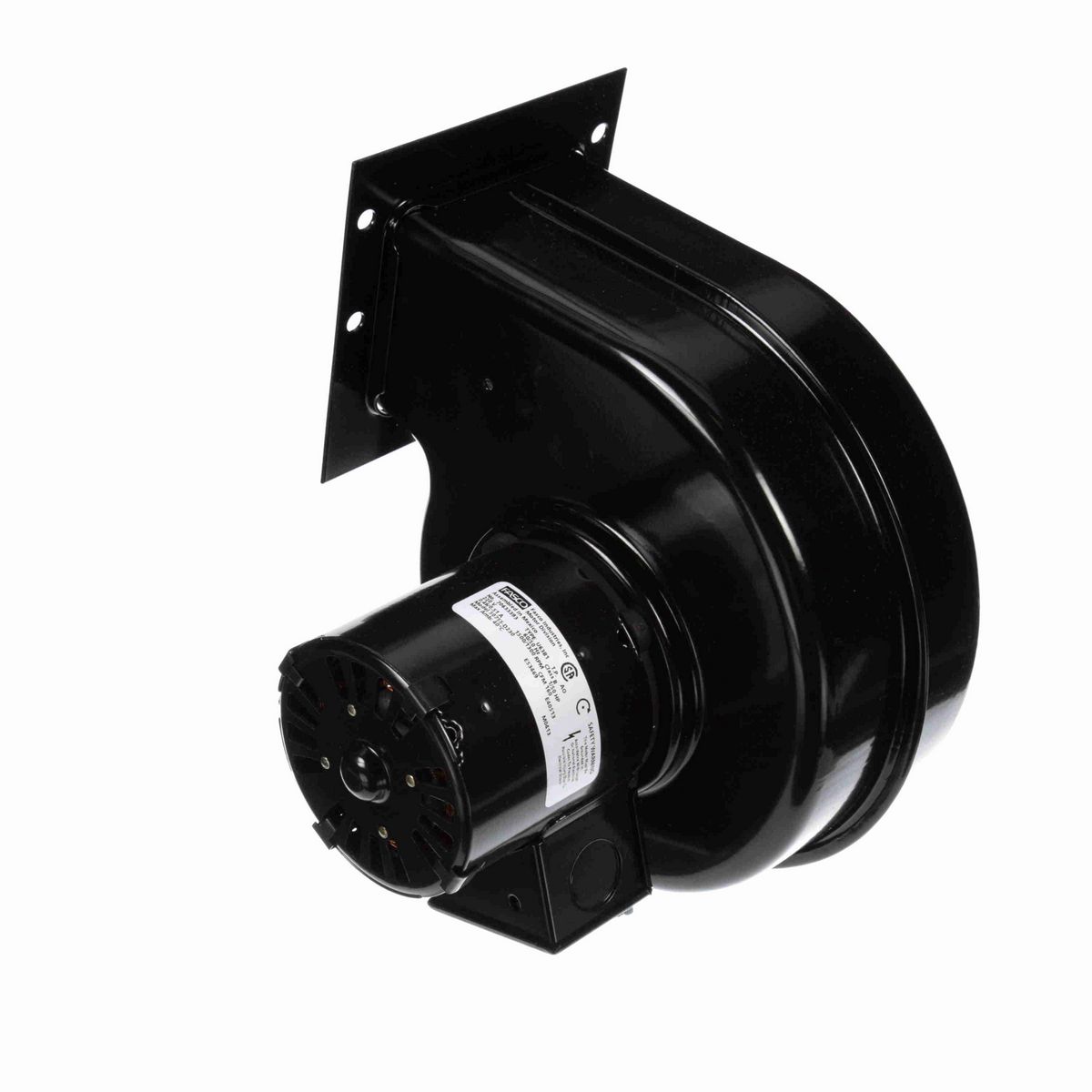 FASCO Rectangular Outlet Shaded Pole Centrifugal Blower, 220 Volts, Flange: Yes - 50755-D230
