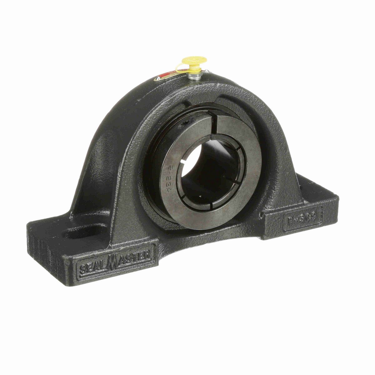 Sealmaster Mounted Cast Iron Two Bolt Pillow Block Ball Bearing - 52100 Bearing Steel, Black Oxided - Concentric Lock - High Temperature - NP-39T HT