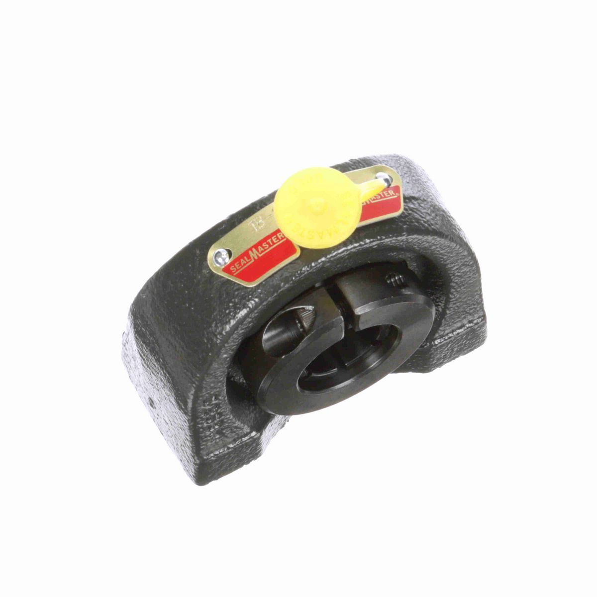 Sealmaster Mounted Cast Iron Tapped Base Pillow Block Ball Bearing - 52100 Bearing Steel, Black Oxided - Concentric Lock - TB-12T
