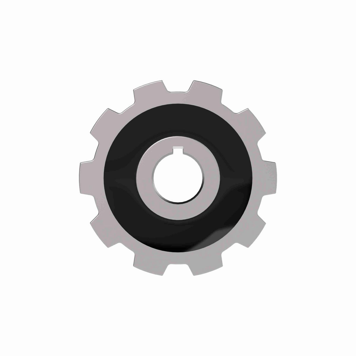 Rexnord 880 Series Solid One Piece Cast Iron Sprocket with 10 Teeth and a 1-1/4in Round Shaft-Ready Bore with Keyway & Setscrew - 401-208-12