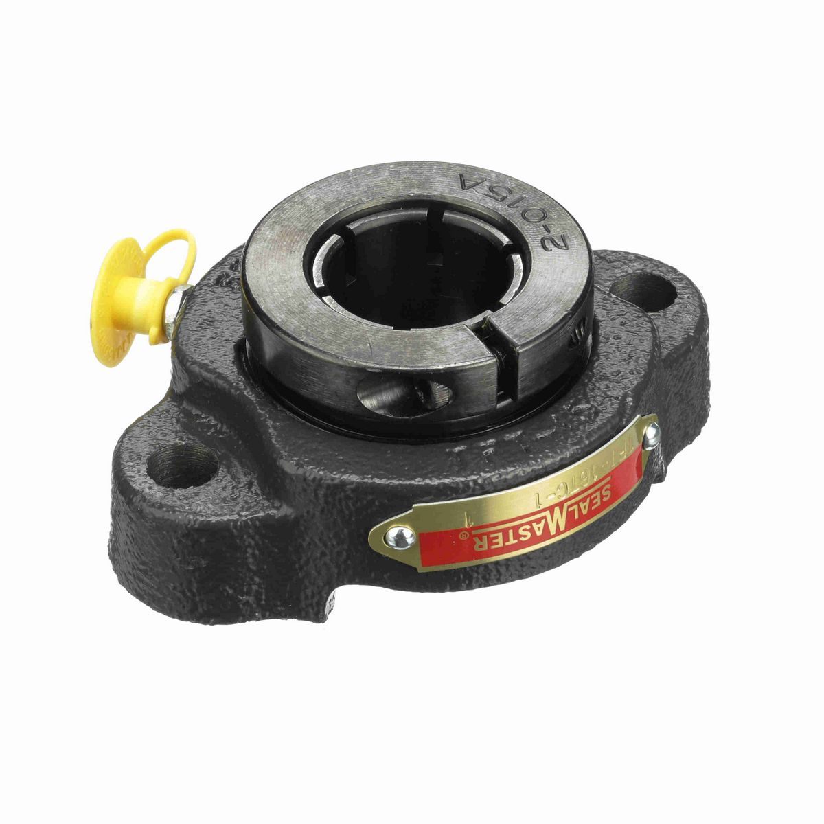 Sealmaster Mounted Cast Iron Two Bolt Flange Ball Bearing - 52100 Bearing Steel, Black Oxided - Concentric Lock - TFT-16TC-1