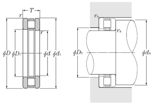 Упорный цилиндрический роликоподшипник NTN 81111T2