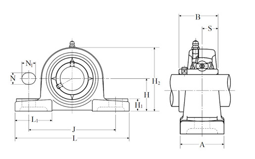 Фланцевый подшипниковый узел NTN UCPX20D1