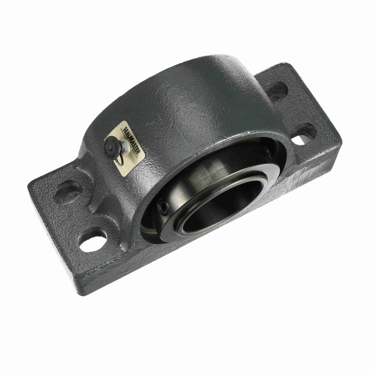 Sealmaster Mounted Cast Iron Four Bolt Pillow Block Spherical Roller - 52100 Bearing Steel, Black Oxided - Collar Mount Lock - USRBF5000-215-C