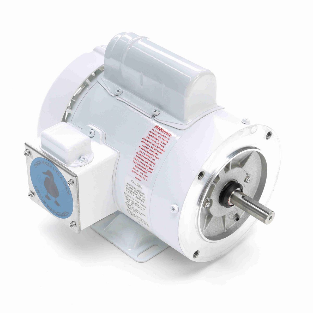 LEESON White Duck™ General Purpose Motor, 0.75 HP, 1 Ph, 60 Hz, 115/230 V, 3600 RPM, 56C Frame, TEFC - 113582.00