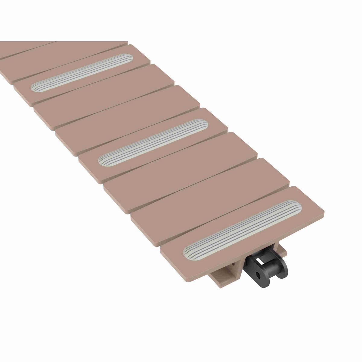 Rexnord 1873TAB SuperGrip™ Side-flexing SuperGrip™, Material: Tan Low Friction, Width: 4.5in, Pitch: 1.5in - 10476220