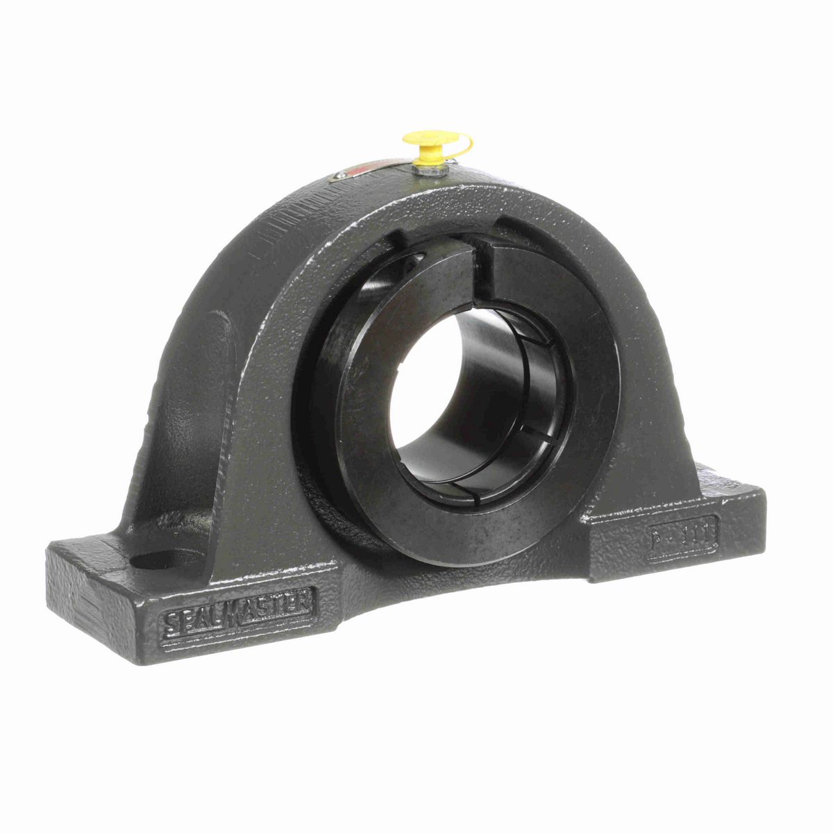Sealmaster Mounted Cast Iron Two Bolt Pillow Block Ball Bearing - 52100 Bearing Steel, Black Oxided - Concentric Lock - NP-39T