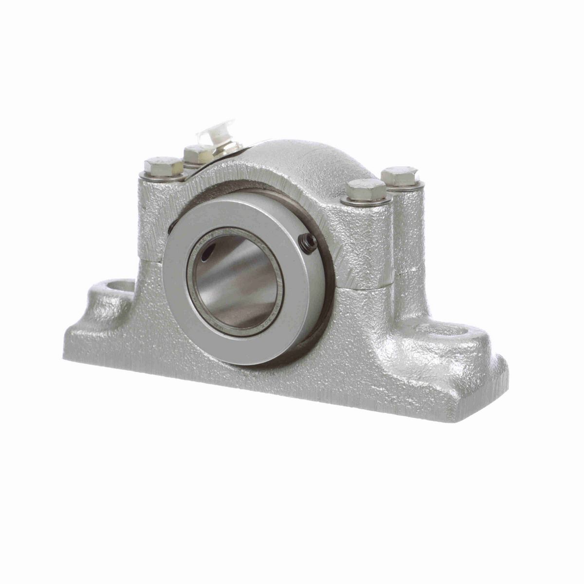 Sealmaster Mounted Flouropolymer Coated Cast Iron Two Bolt Pillow Block Tapered Roller - 52100 Bearing Steel - Double Collar Mount Lock - Corrosion Resistant - RPB 107-C2 CR