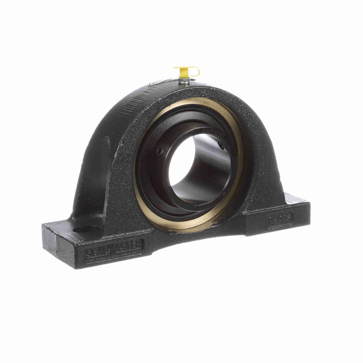 Sealmaster Mounted Cast Iron Two Bolt Pillow Block Ball Bearing - 52100 Bearing Steel, Black Oxided - Setscrew Lock - ENP-39