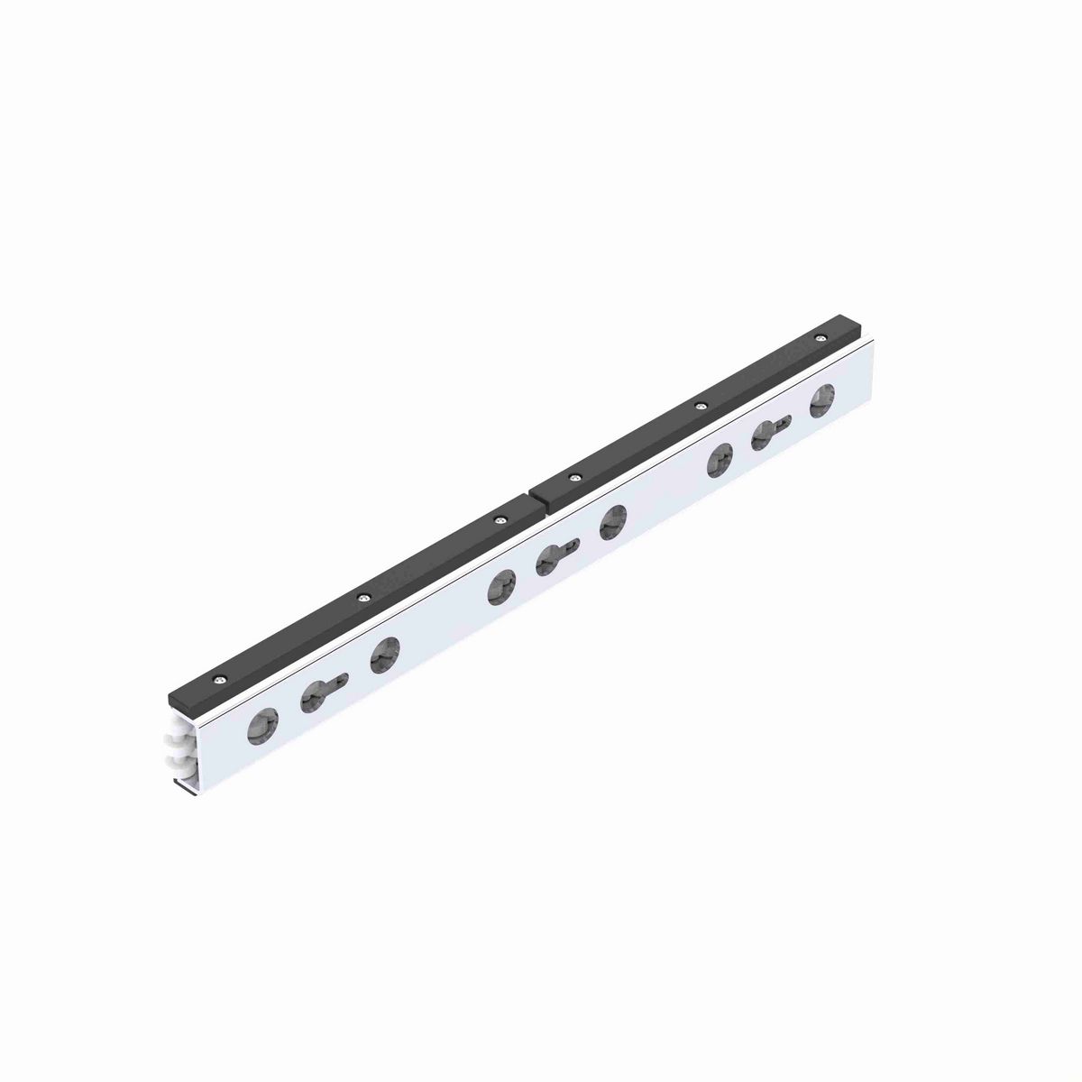 System Plast Roller Combiner Rail: 1.5"W X 2.7"H X 96"L Beige Stainless Steel - VG-682-SS-2-8