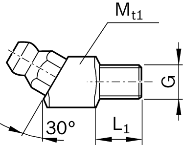 Смазочный ниппель гидравлического типа Bosch Rexroth M6X8-30DEG [R341702302]