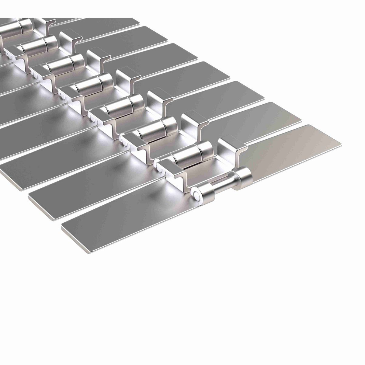 Rexnord 881TAB Side-flexing Solid Top, Material: Austenitic Stainless Steel, Width: 7.5in, Pitch: 1.5in - 765.31.72