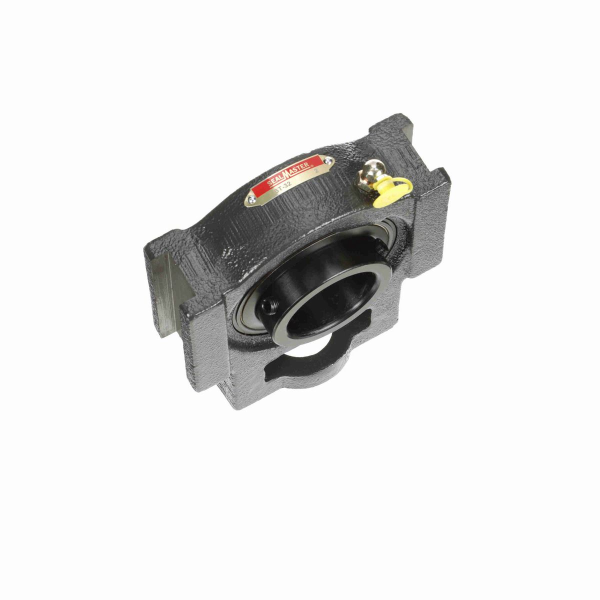 Sealmaster Mounted Cast Iron Wide Slot Take Up Ball Bearing - 52100 Bearing Steel, Black Oxided - Setscrew Lock - ST-32