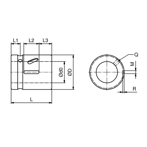 Цилиндрическая гайка SNR BNU08010RCILL4Z-B0