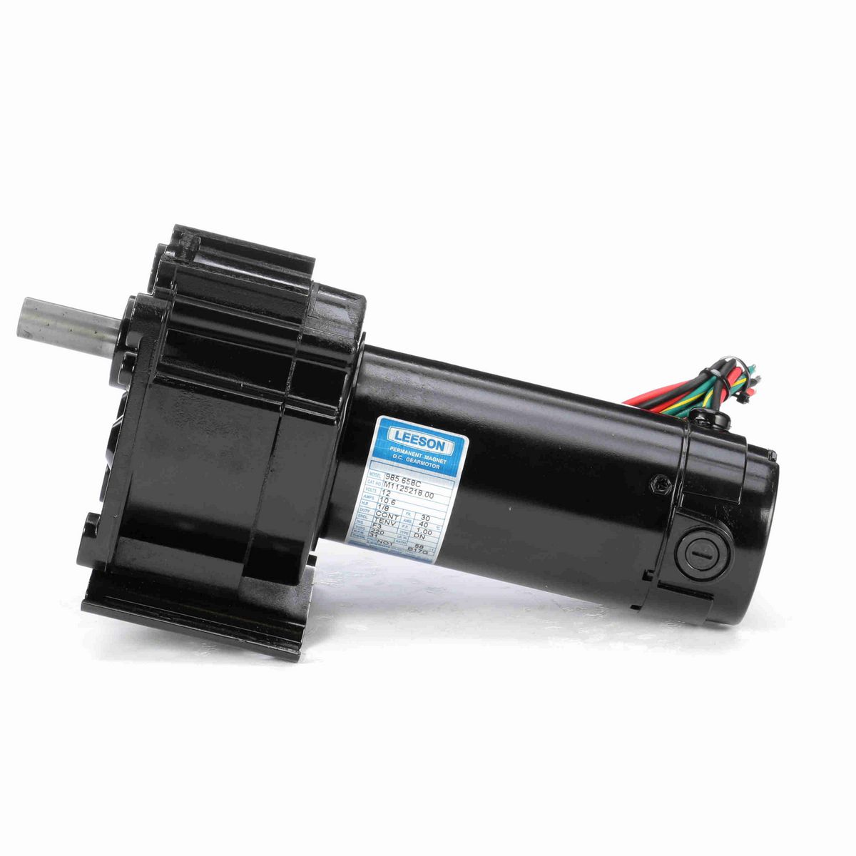 LEESON Parallel Shaft Gearmotor, 0.13 HP, 12 V, 31 RPM, 30 Frame, TENV - M1125218.00