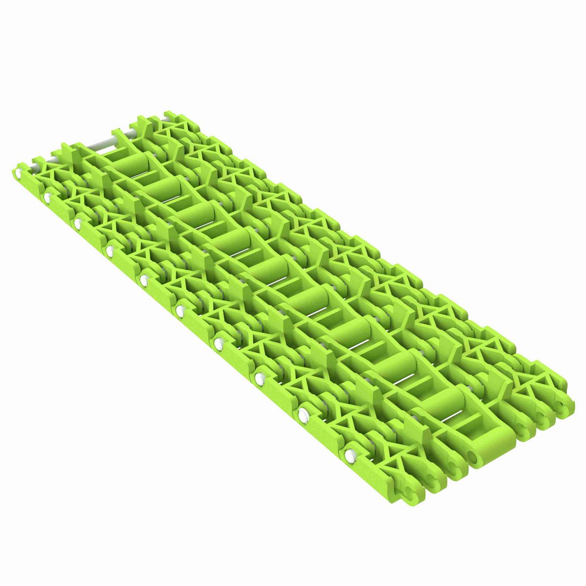 Rexnord 1001FT Straight Running Solid Top, Material: Bright Lime-Green Dry PET Low Friction, Width: 84mm, Pitch: 1in - 876.38.65