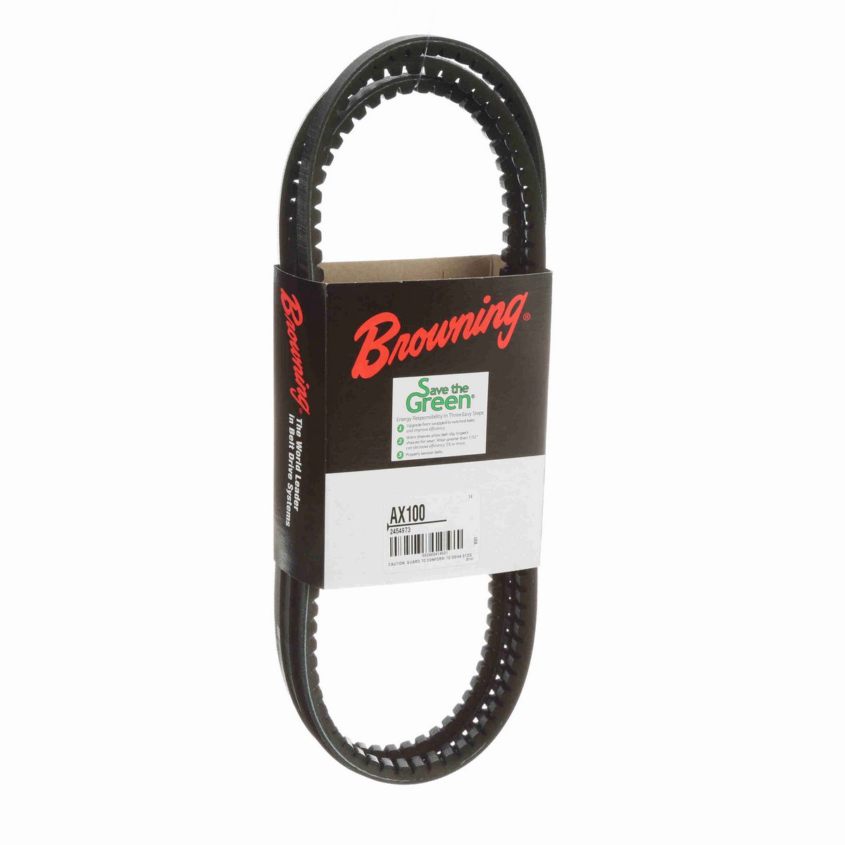 Browning EPDM Notched Belt 98% Efficient - AX100