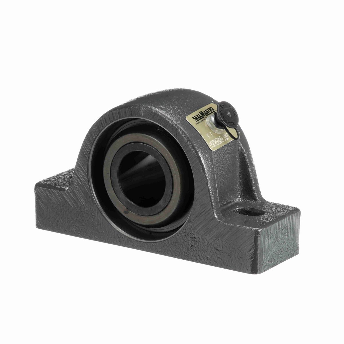 Sealmaster Mounted Cast Iron Two Bolt Pillow Block Spherical Roller - 52100 Bearing Steel, Black Oxided - Collar Mount Lock - USRB5000-107-C