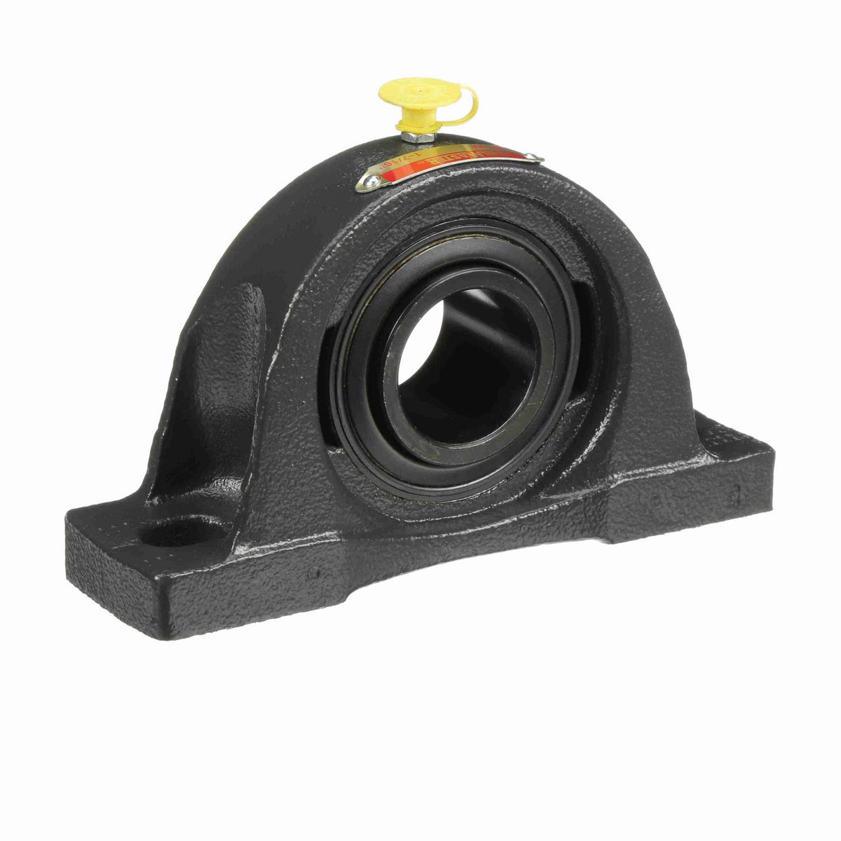 Sealmaster Mounted Cast Iron Two Bolt Pillow Block Ball Bearing - 52100 Bearing Steel, Black Oxided - Setscrew Lock - NP-23