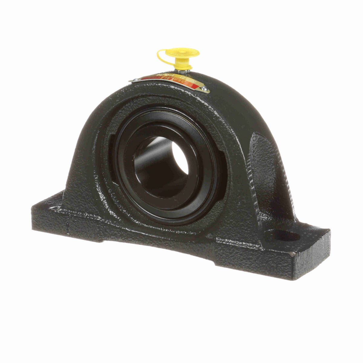 Sealmaster Mounted Cast Iron Two Bolt Pillow Block Ball Bearing - 52100 Bearing Steel, Black Oxided - Setscrew Lock - NP-21