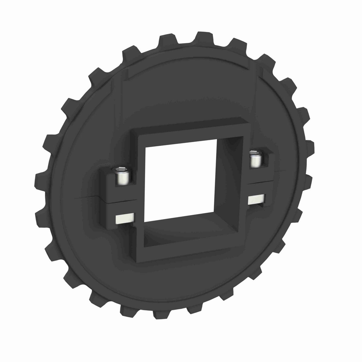 Rexnord 5930 Series Split Molded Nylon Sprocket with 24 Teeth and a 2-1/2in Square Bore - 614-92-1