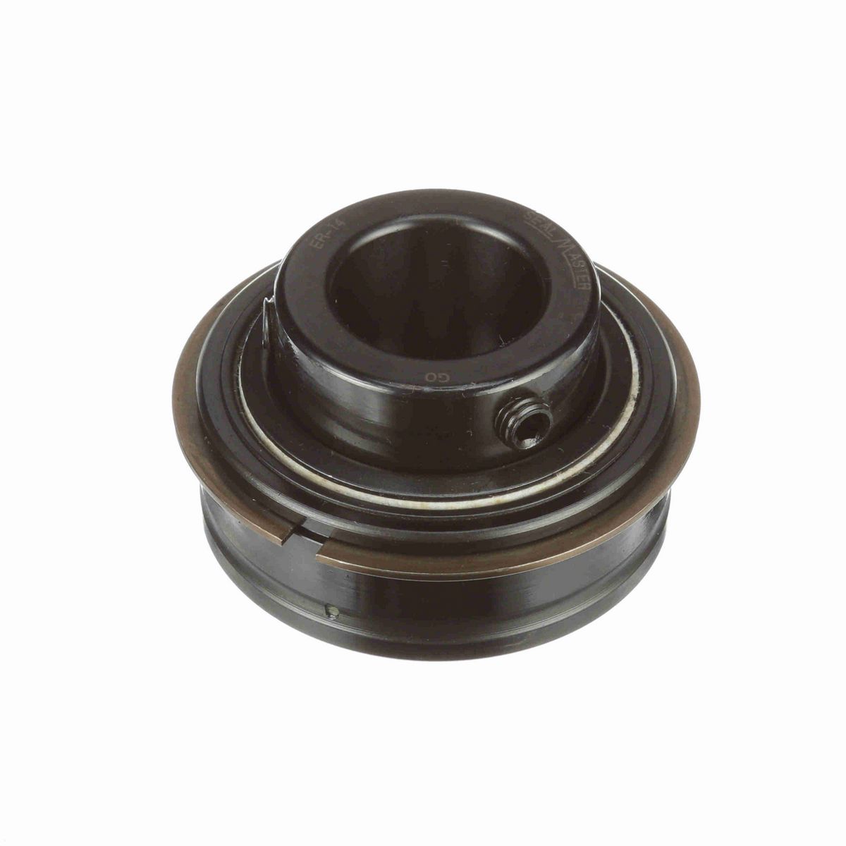 Sealmaster Mounted Insert Only Ball Bearing - 52100 Bearing Steel, Black Oxided - Setscrew Lock - ER-14