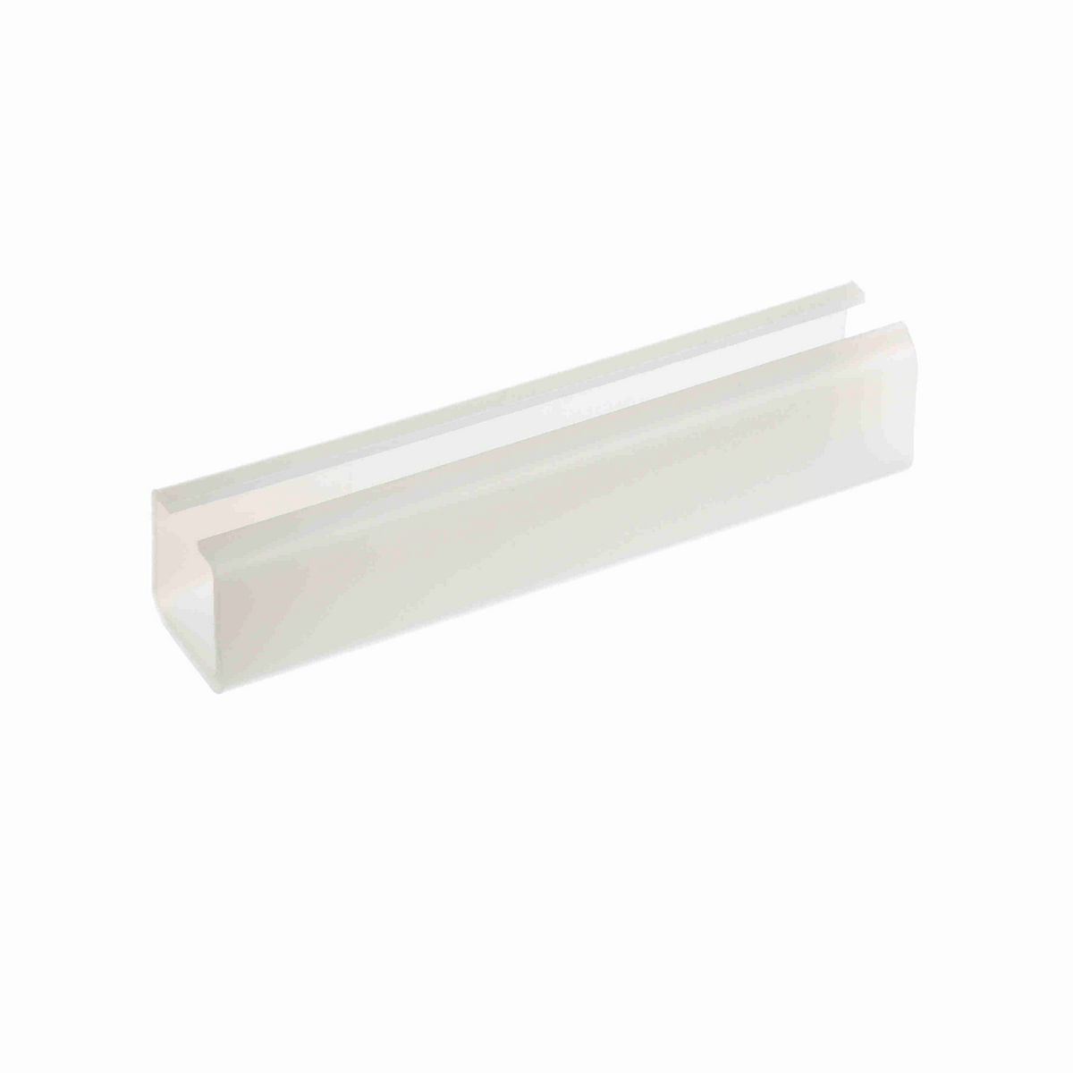 System Plast Tube Cover: 1.22"W X 1.23"H X 120"L White UHMW-PE - VG-P1X1BC-10