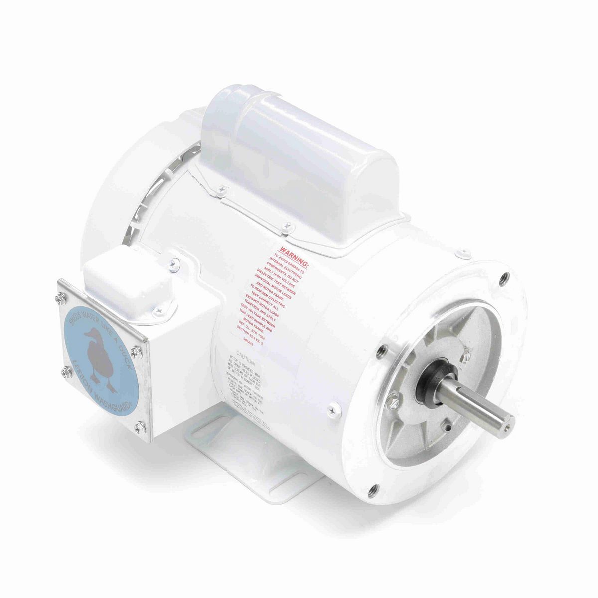 LEESON White Duck™ General Purpose Motor, 1 HP, 1 Ph, 60 Hz, 115/230 V, 3600 RPM, 56C Frame, TEFC - 113583.00