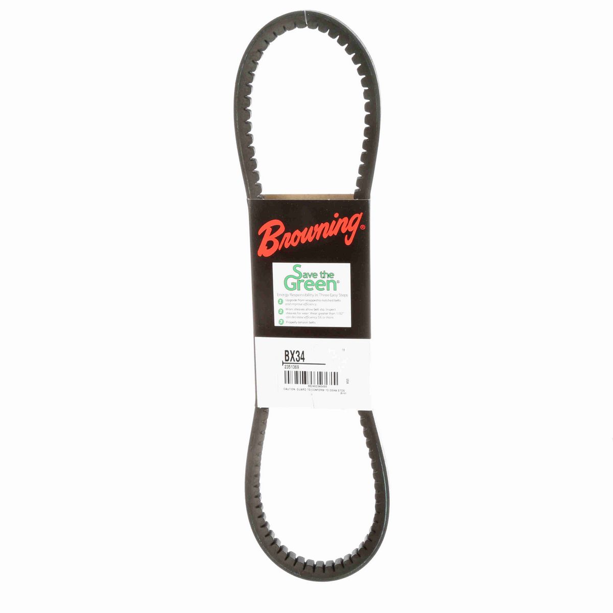 Browning EPDM Notched Belt 98% Efficient - BX34