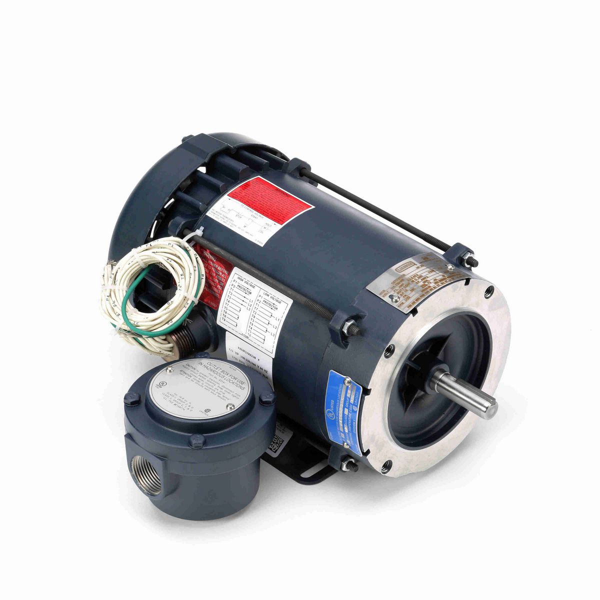 LEESON Explosion Proof Motor, 0.50 HP, 3 Ph, 60 Hz, 208-230/460 V, 1800 RPM, 56C Frame, EPFC - 116190.00