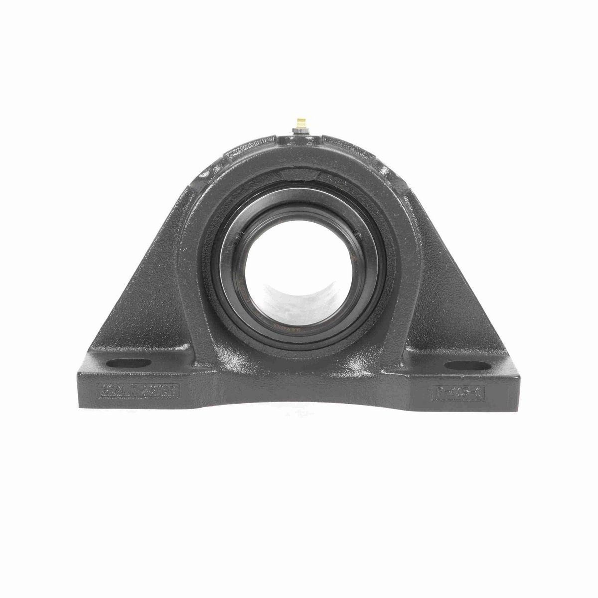 Sealmaster Mounted Cast Iron Four Bolt Pillow Block Ball Bearing - 52100 Bearing Steel, Black Oxided - Double Setscrew Lock - MSFPD-56