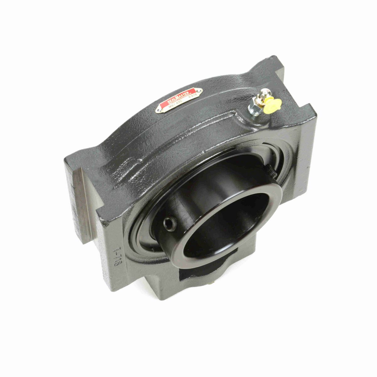 Sealmaster Mounted Cast Iron Wide Slot Take Up Ball Bearing - 52100 Bearing Steel, Black Oxided - Setscrew Lock - MST-63C