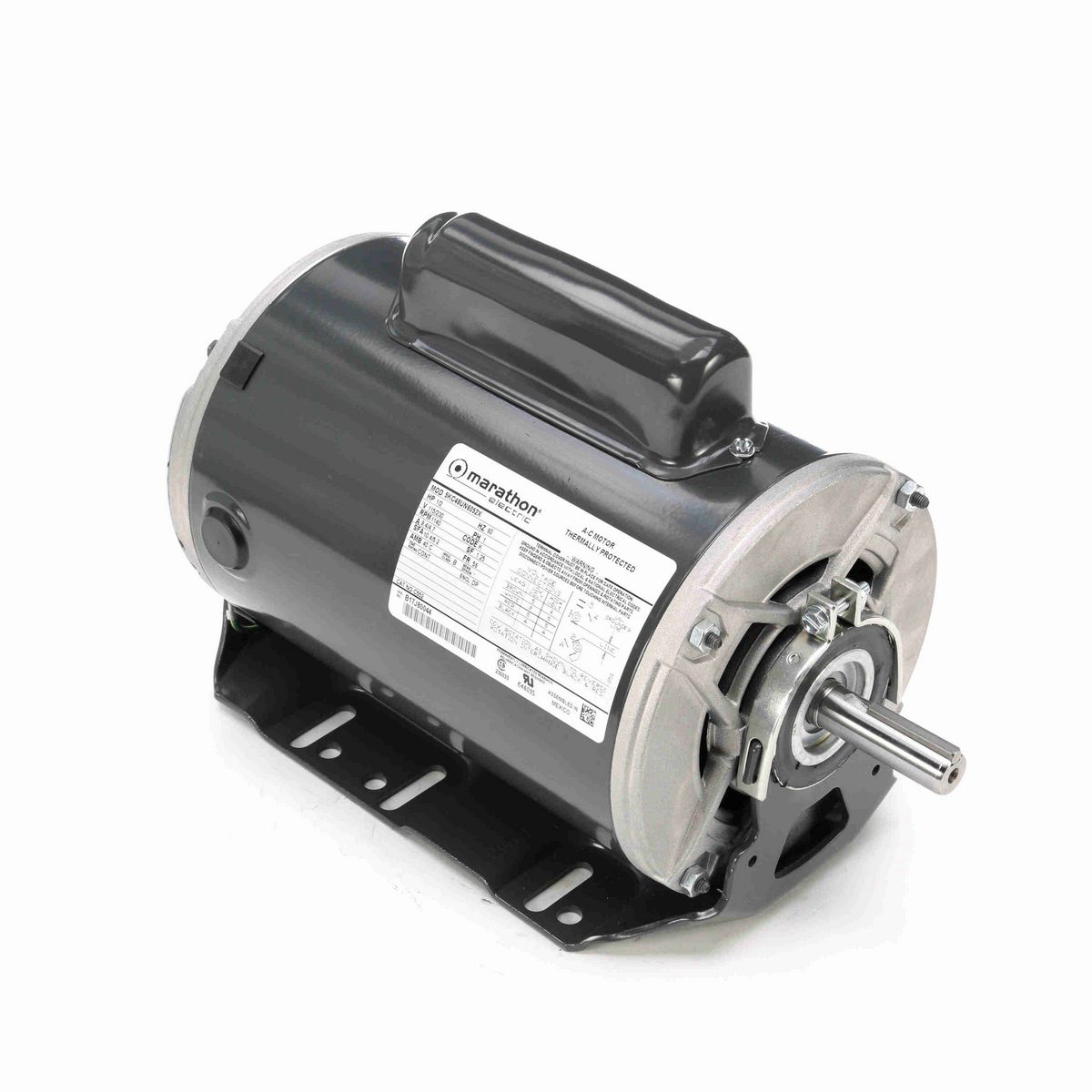 LEESON General Purpose Motor, 0.50 HP, 1 Ph, 60 Hz, 115/230 V, 1200 RPM, 56 Frame, DP - C552