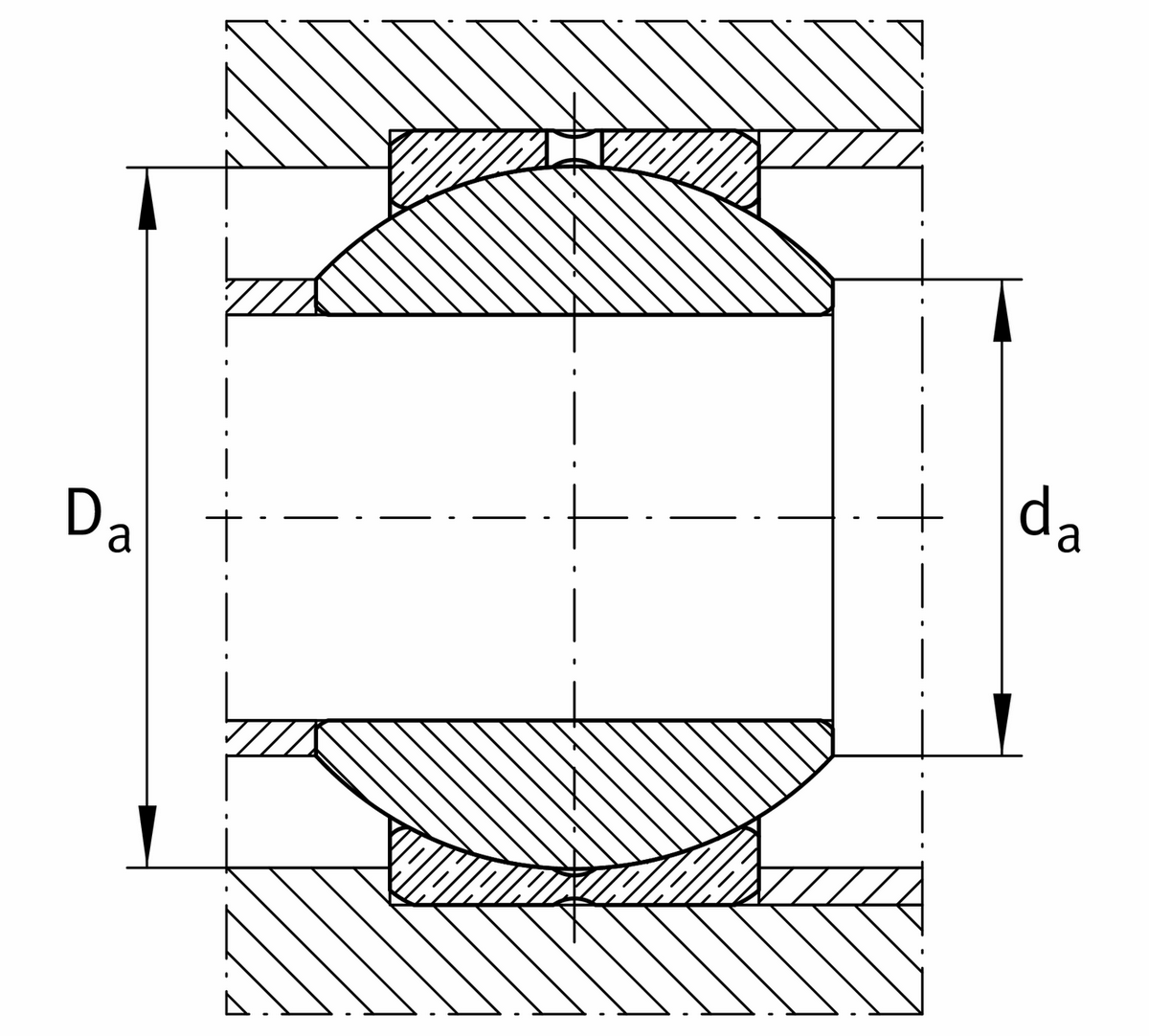 Сферический шарнирный подшипник INA GE10-PB