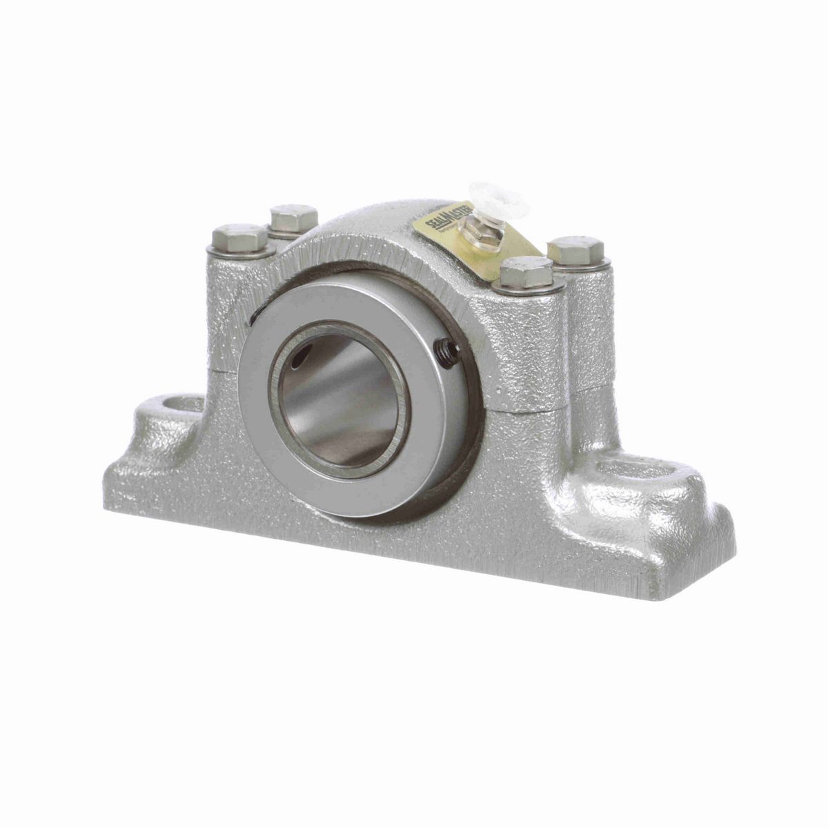 Sealmaster Mounted Flouropolymer Coated Cast Iron Two Bolt Pillow Block Tapered Roller - 52100 Bearing Steel - Double Collar Mount Lock - Corrosion Resistant - RPB 107-C2 CR