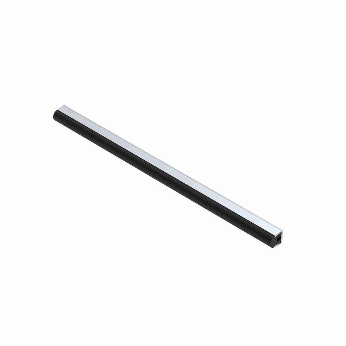 System Plast Round Rail Guide: 0.67"W X 0.67"H X 72"L Black Nolu-SD - VG-SSR-SD-6