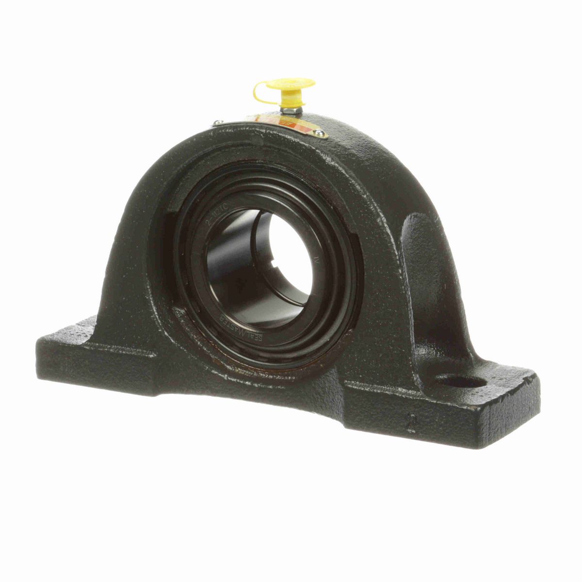 Sealmaster Mounted Cast Iron Two Bolt Low Base Pillow Block Ball Bearing - 52100 Bearing Steel, Black Oxided - Concentric Lock - NPL-28TC