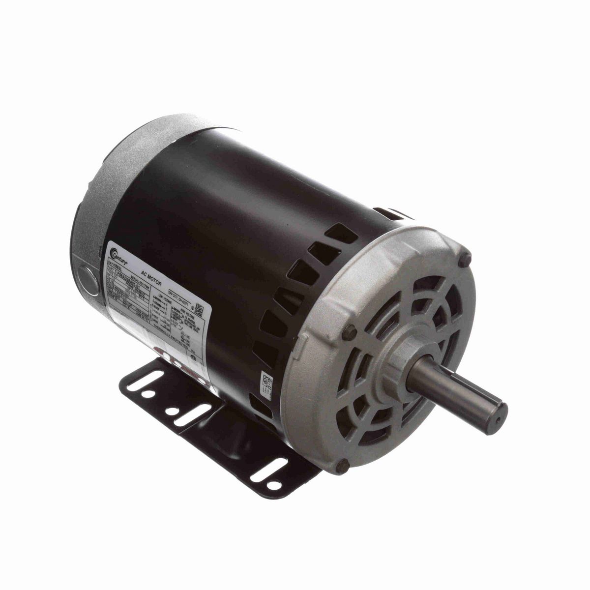 Century General Purpose Motor, 1.0 HP, 3 Ph, 60 Hz, 460/200-230 V, 1800 RPM, MA56HZ Frame, DP - H883L