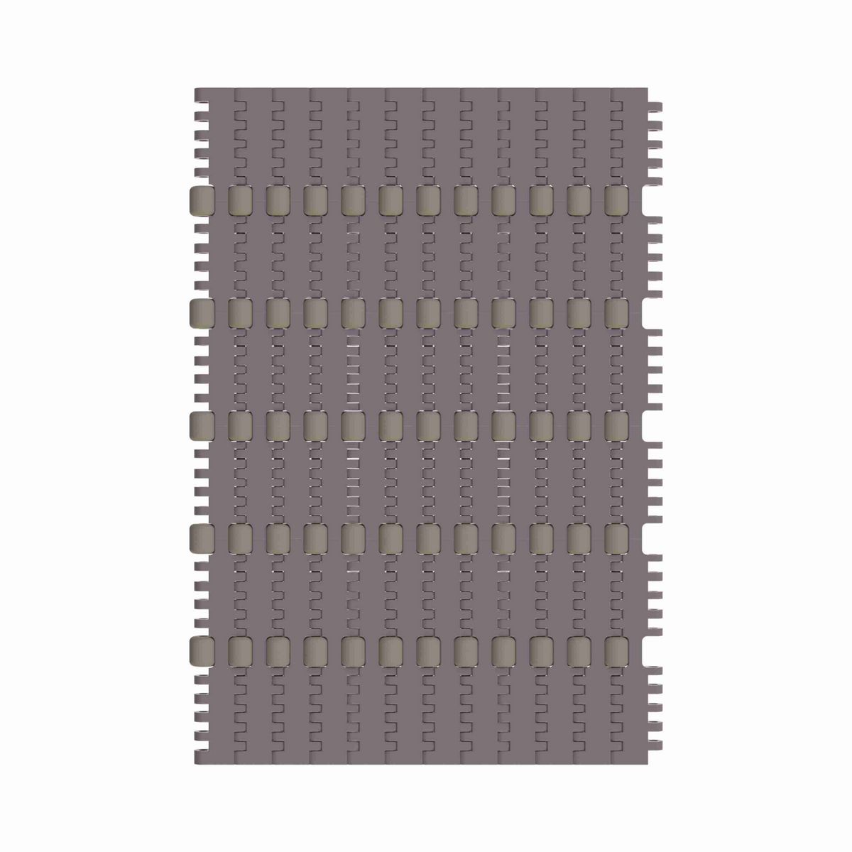 Rexnord 7743 Straight Running Low Backline Pressure, Material: Brown High Performance, Width: 15in, Pitch: 1in - 10324682