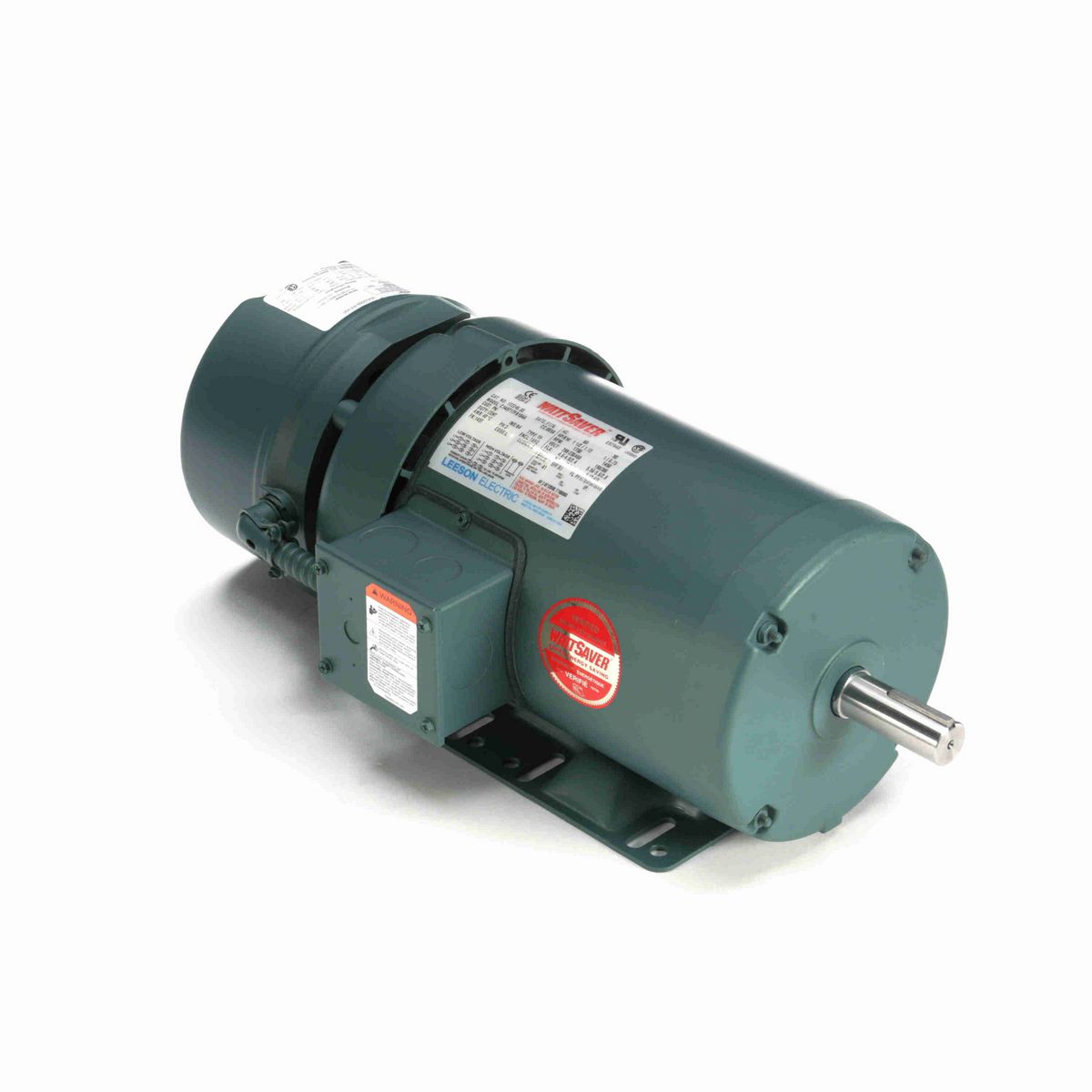 LEESON Brake Motor, 1.50 & 1 HP, 3 Ph, 60 & 50 Hz, 230/460 & 190/380 V, 1800 & 1500 RPM, 145T Frame, TEFC - 122246.00
