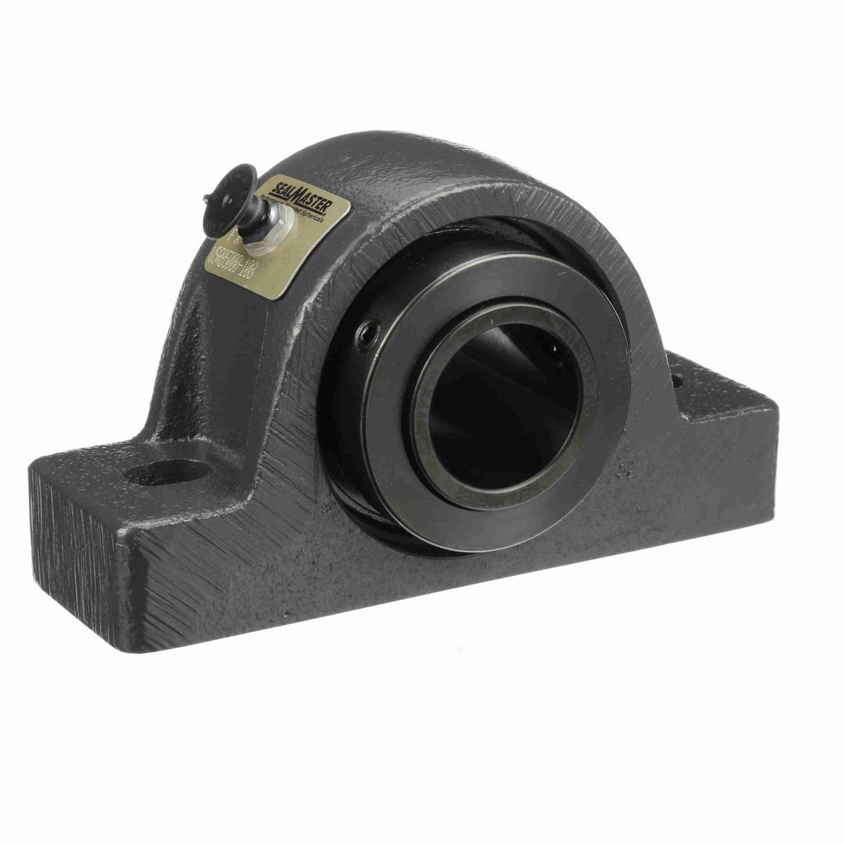 Sealmaster Mounted Cast Iron Two Bolt Pillow Block Spherical Roller - 52100 Bearing Steel, Black Oxided - Collar Mount Lock - USRB5000-108