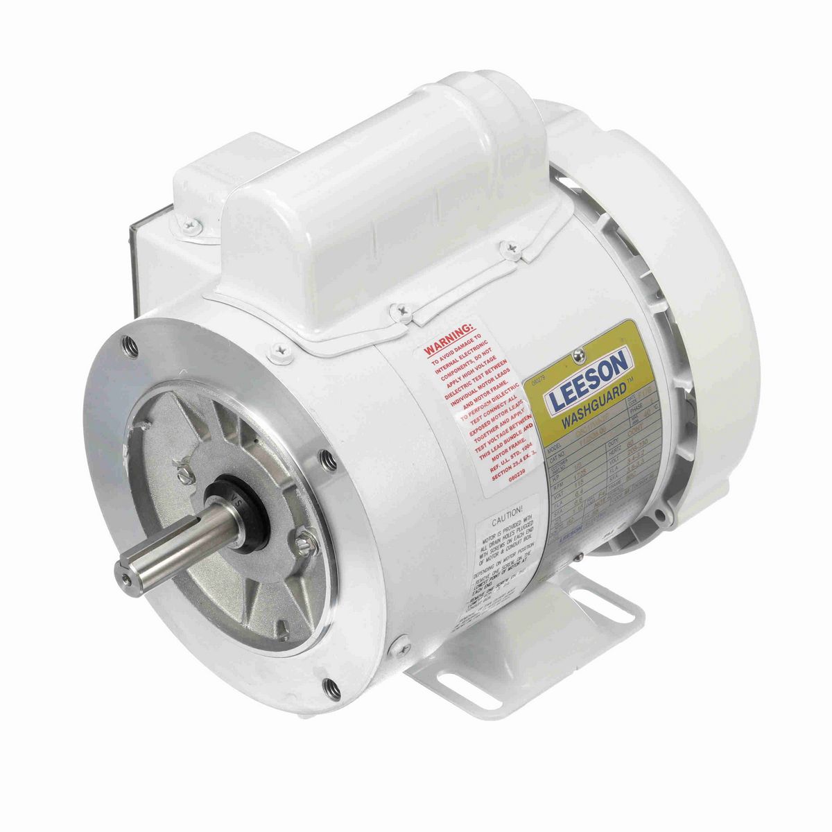 LEESON White Duck™ General Purpose Motor, 0.33 HP, 1 Ph, 60 Hz, 115/230 V, 1800 RPM, 56C Frame, TEFC - 112526.00